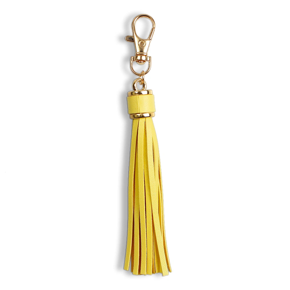 Leather Tassel Bag Charm