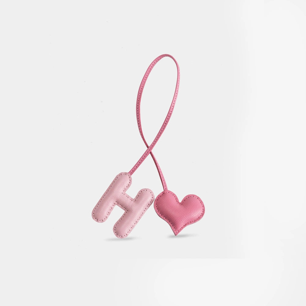 Leather Letter Bag Charm