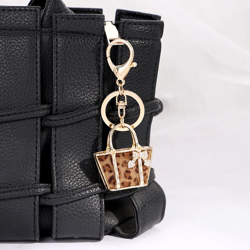 Leopard Print Bag Charm