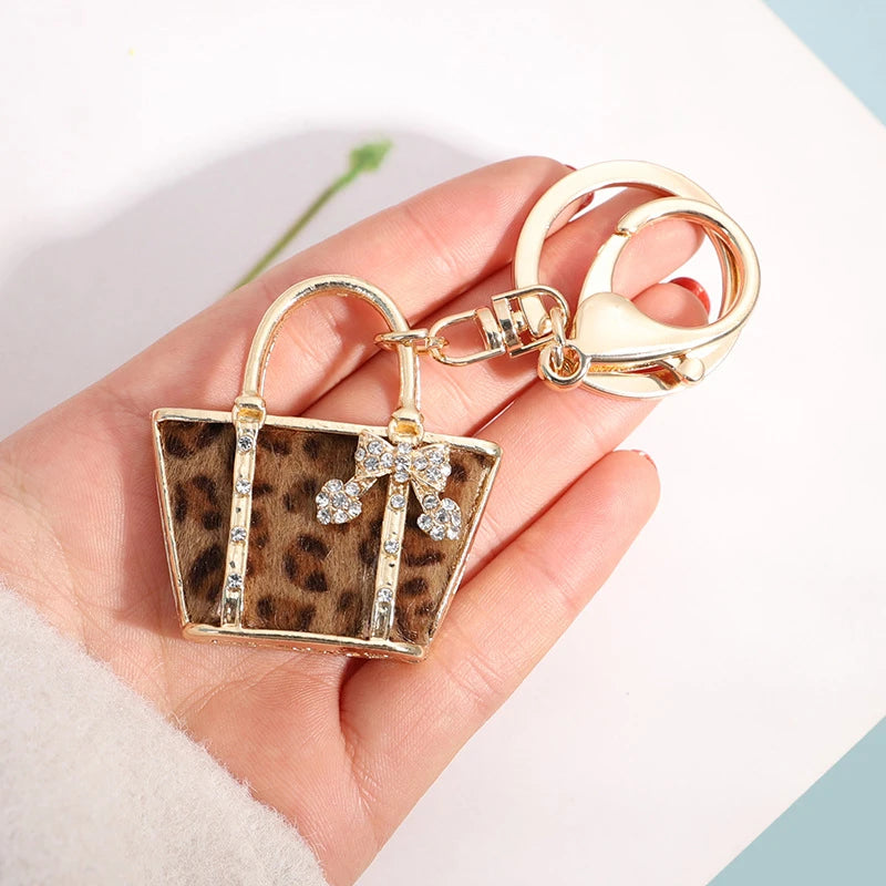 Leopard Print Bag Charm
