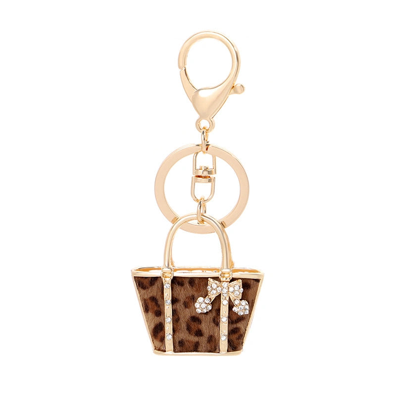 Leopard Print Bag Charm