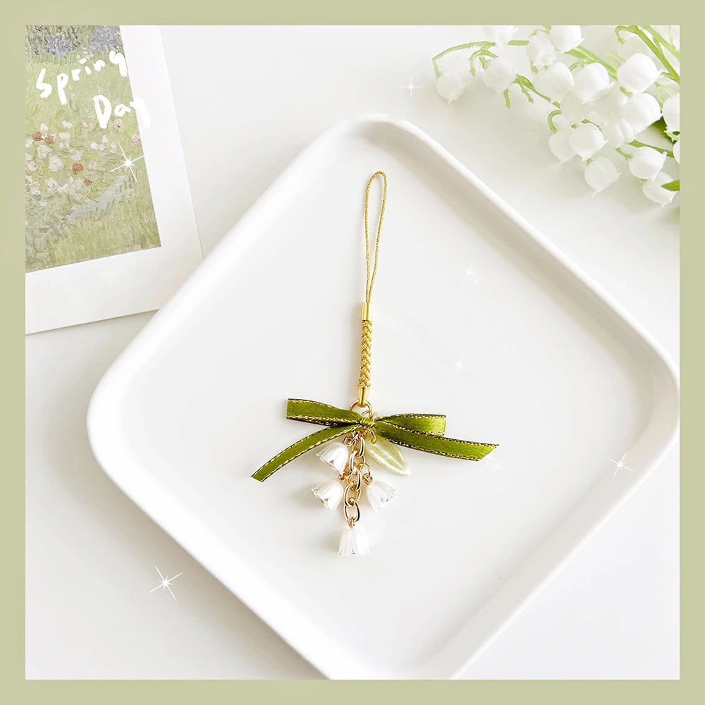 Lily of the Valley Keychain Bag Charm