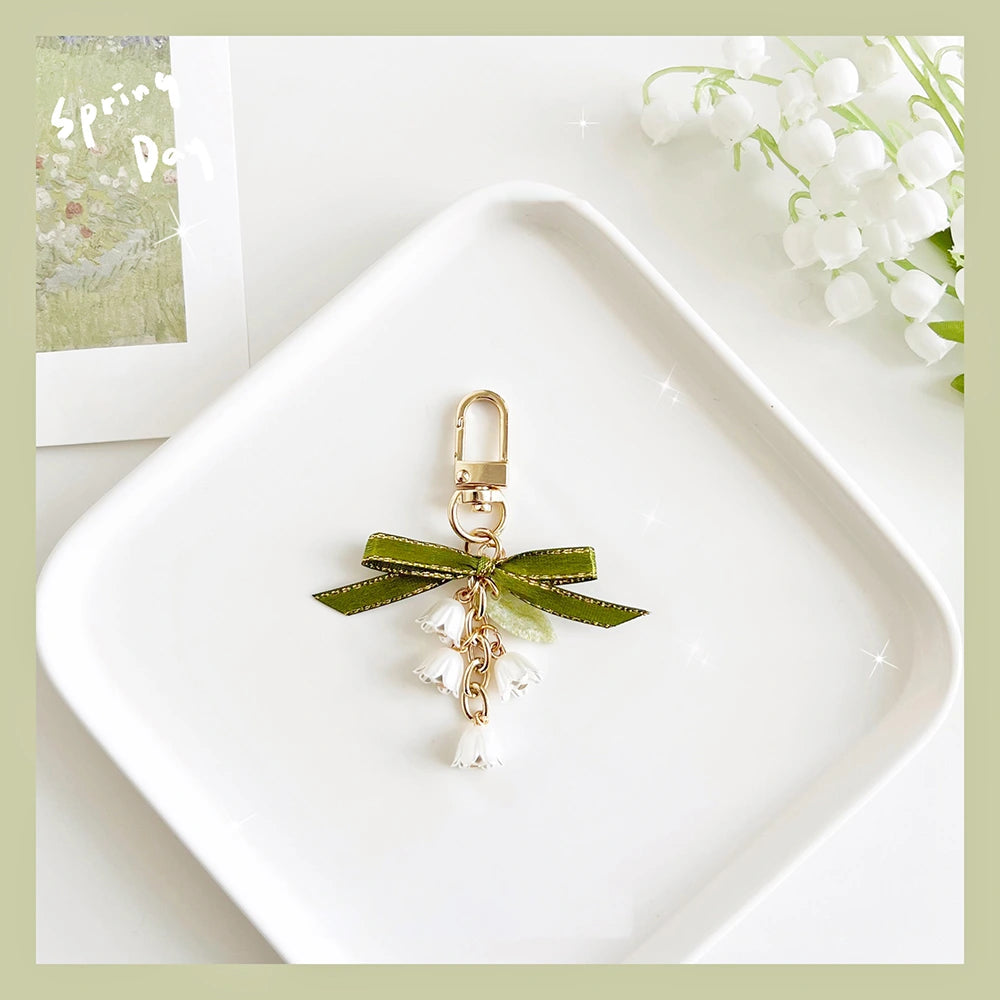 Lily of the Valley Keychain Bag Charm