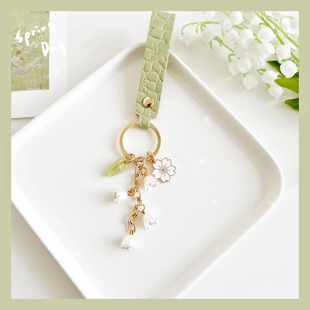 Lily of the Valley Keychain Bag Charm