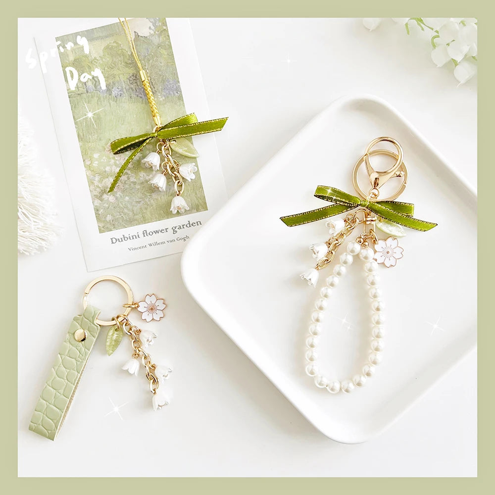 Lily of the Valley Keychain Bag Charm
