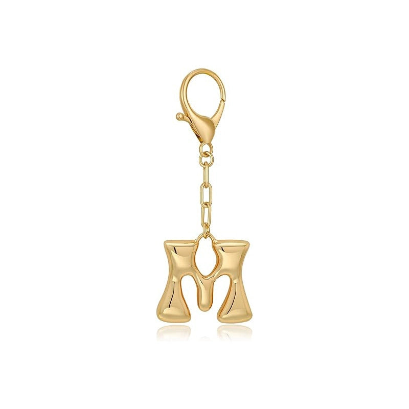 Gold Letter Bag Charm