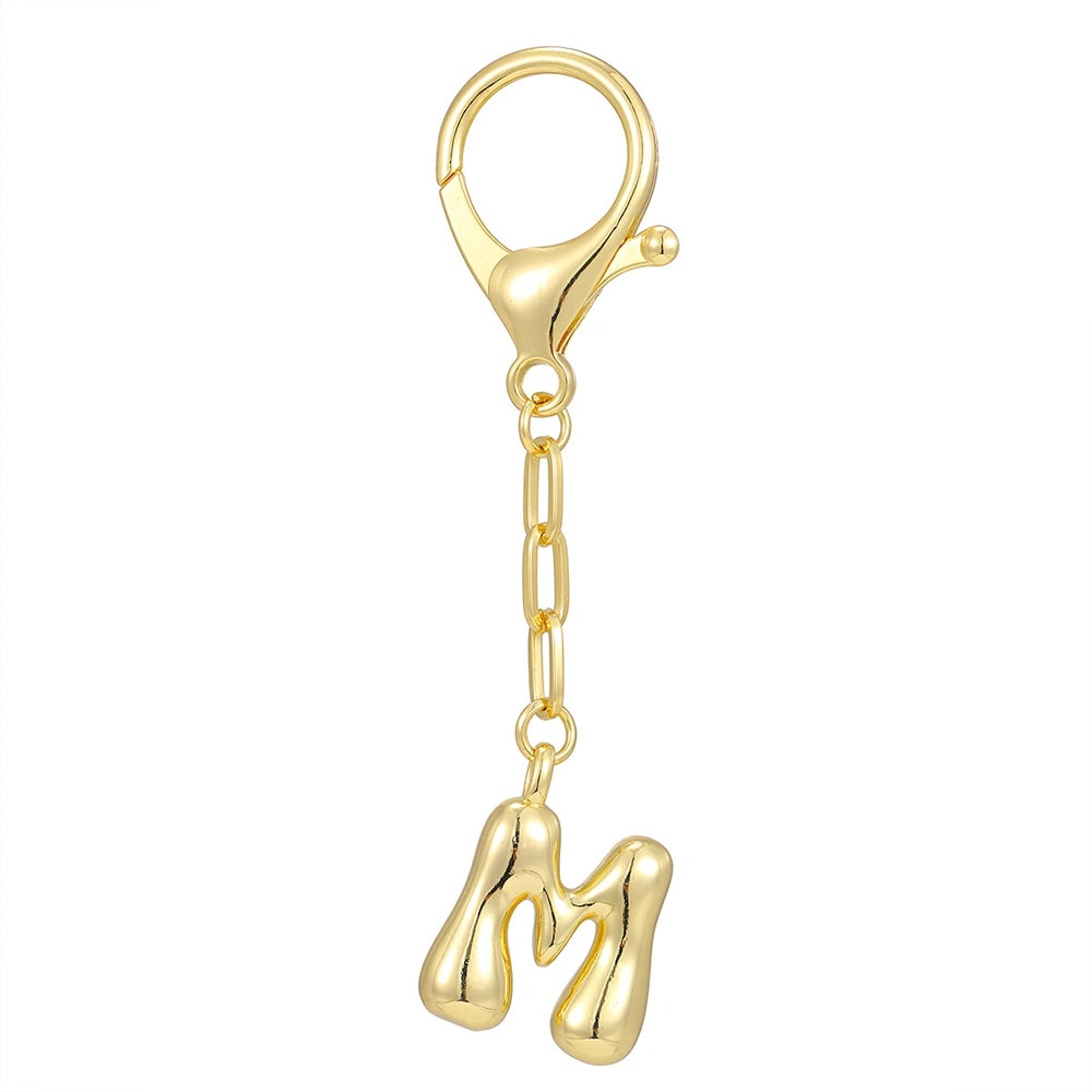 Gold Letter Bag Charm
