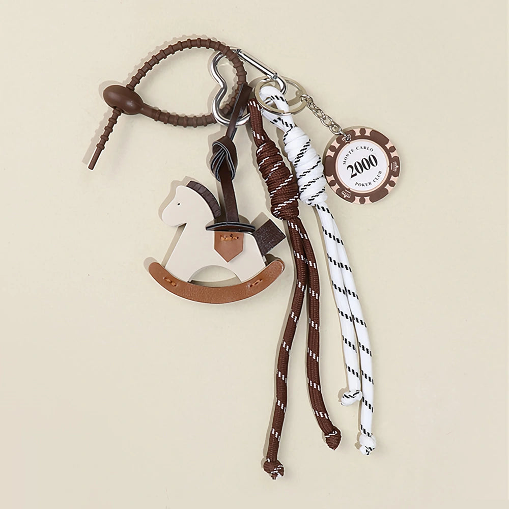 Maillard Style Leather Horse Bag Charm