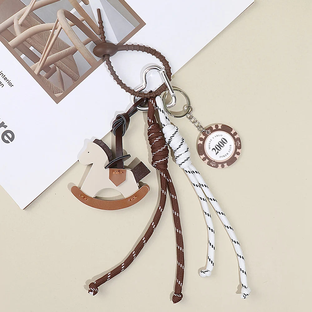 Maillard Style Leather Horse Bag Charm