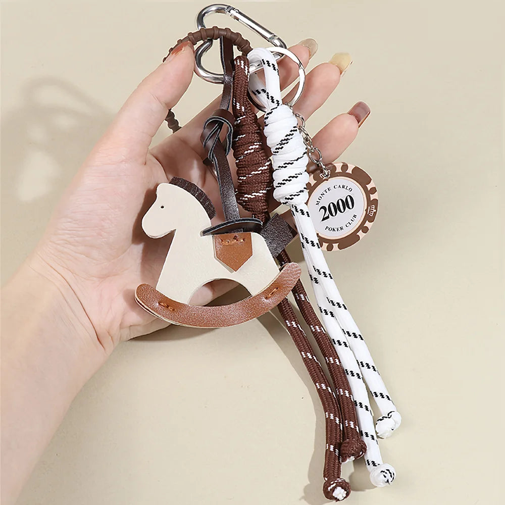 Maillard Style Leather Horse Bag Charm