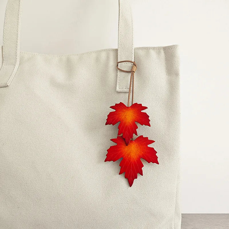 Handmade Maple Leaf Bag Charm