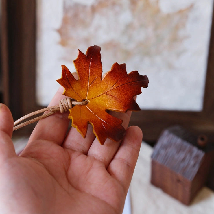 Maple Leaf & Ginkgo Leaf Bag Charm