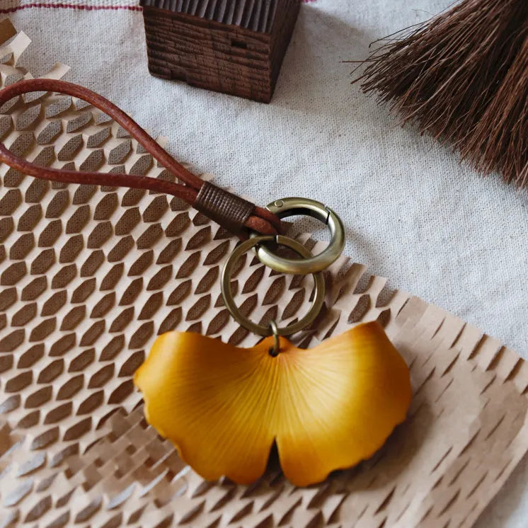Maple Leaf & Ginkgo Leaf Bag Charm