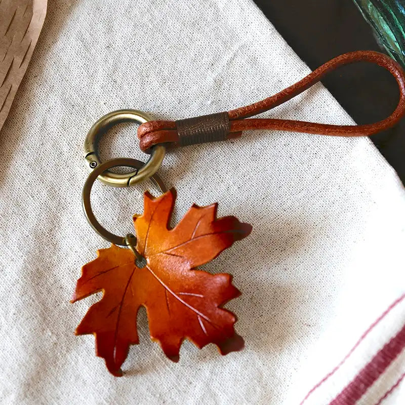 Maple Leaf & Ginkgo Leaf Bag Charm