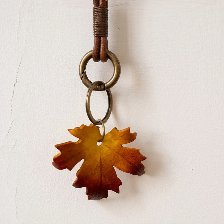 Maple Leaf & Ginkgo Leaf Bag Charm