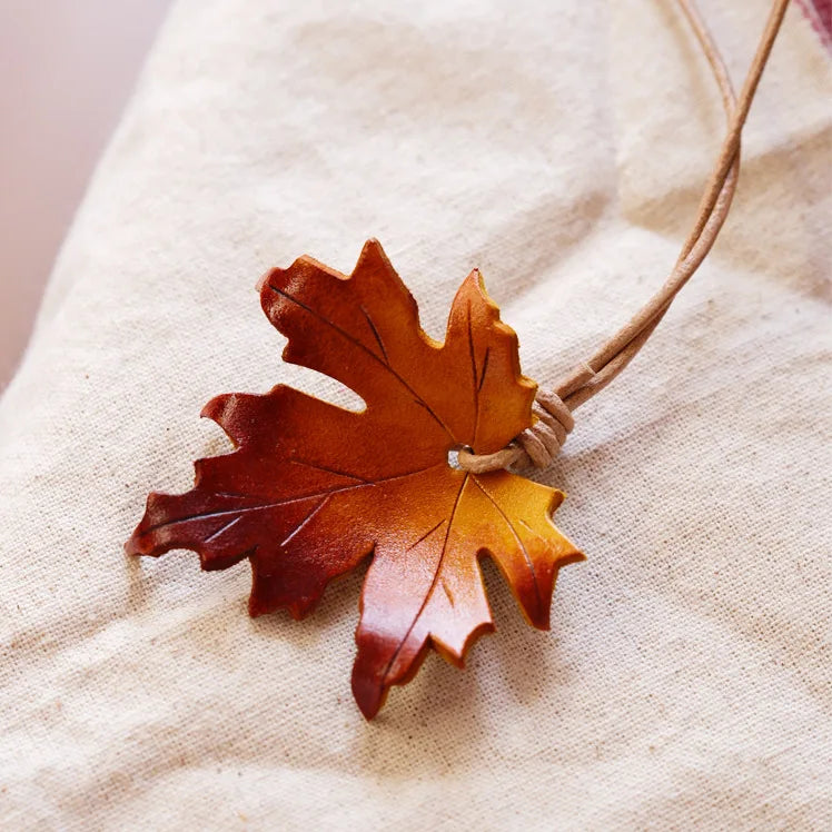 Maple Leaf & Ginkgo Leaf Bag Charm