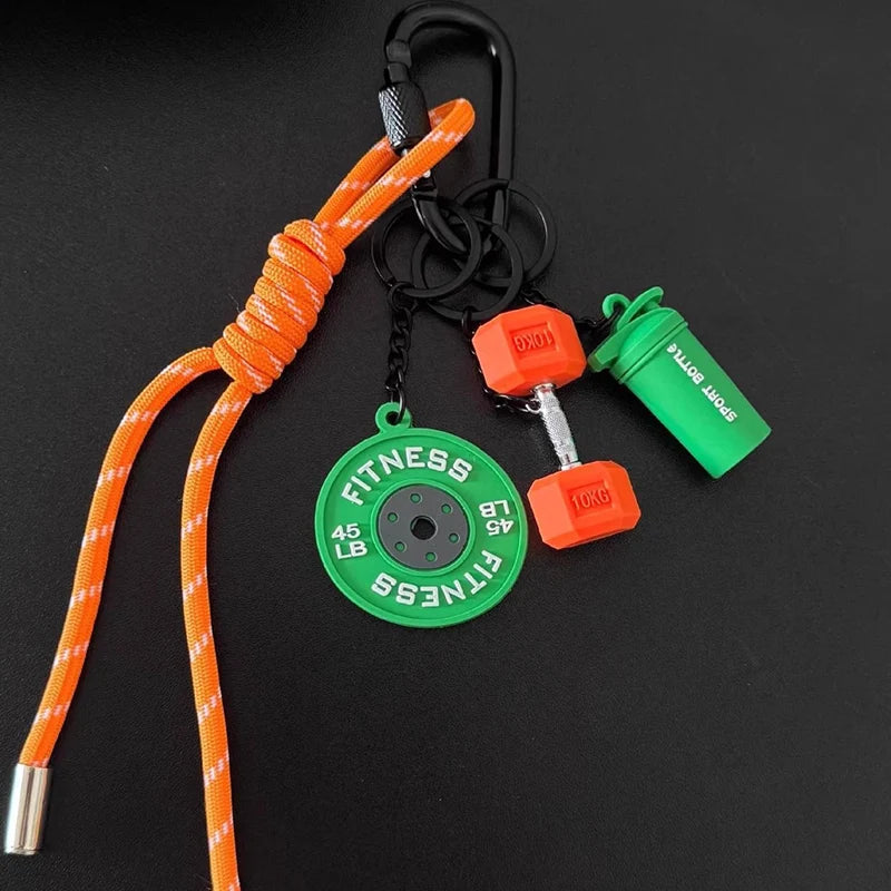 Metal Dumbbell Bag Charm