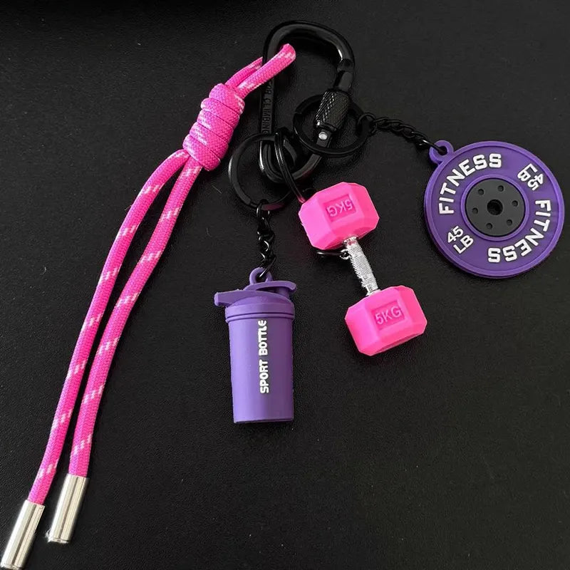 Metal Dumbbell Bag Charm