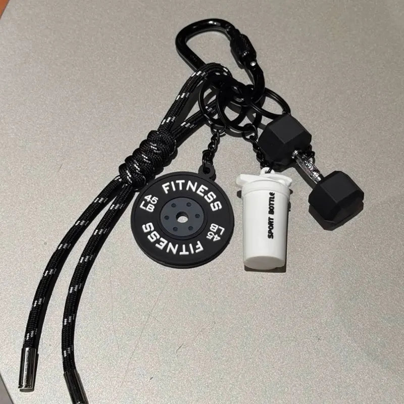 Metal Dumbbell Bag Charm