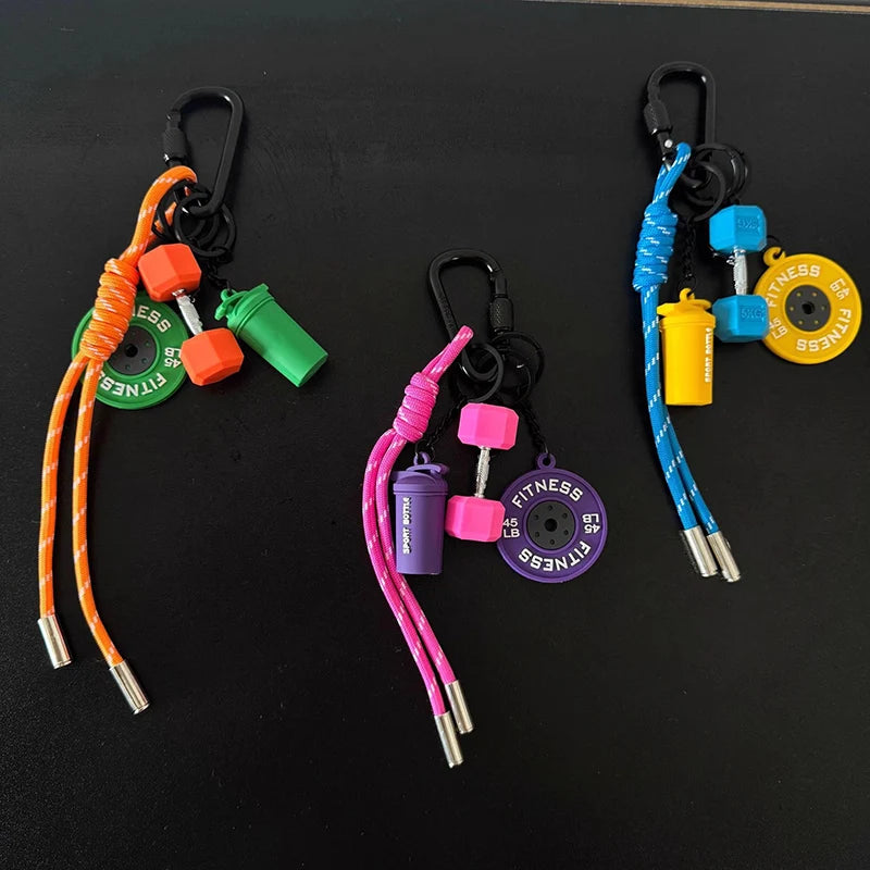 Metal Dumbbell Bag Charm