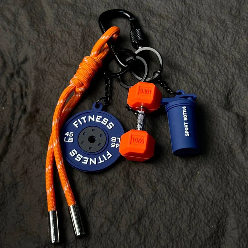 Metal Dumbbell Bag Charm