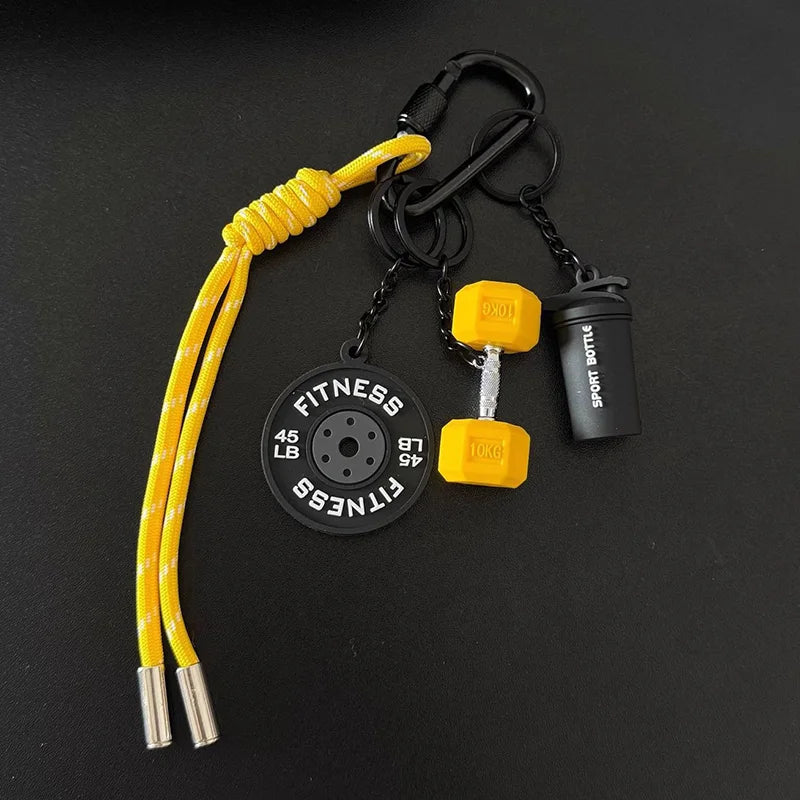 Metal Dumbbell Bag Charm