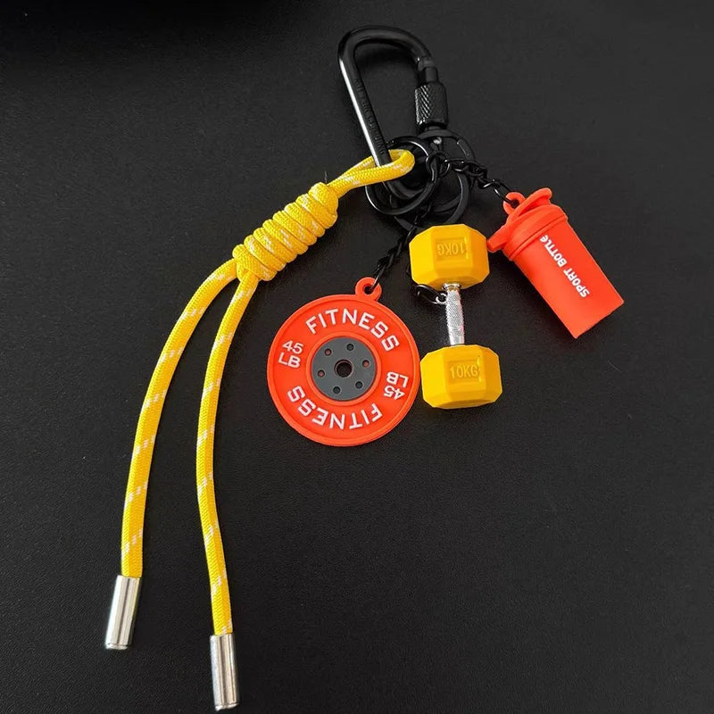 Metal Dumbbell Bag Charm