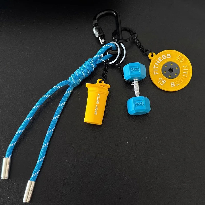 Metal Dumbbell Bag Charm