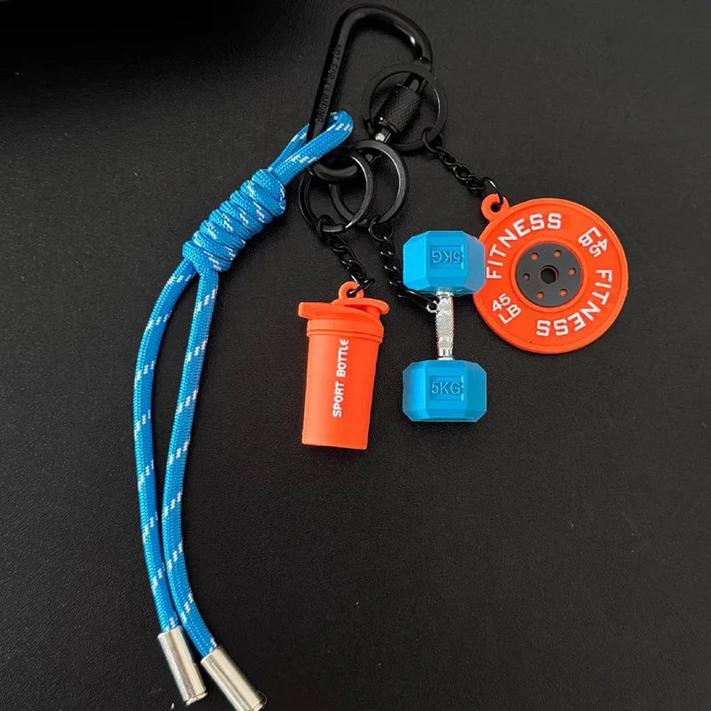 Metal Dumbbell Bag Charm