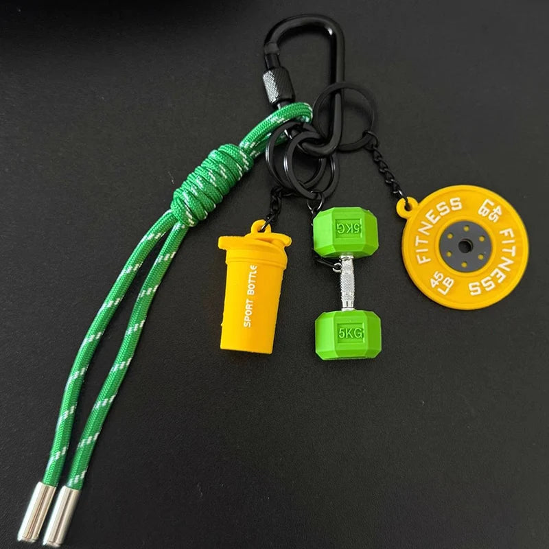 Metal Dumbbell Bag Charm