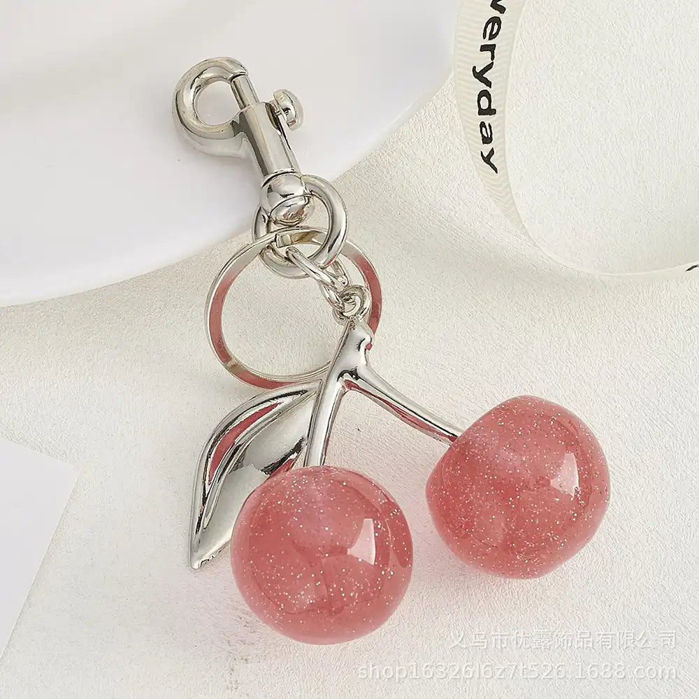 Mushroom and Cherry Bag Charm