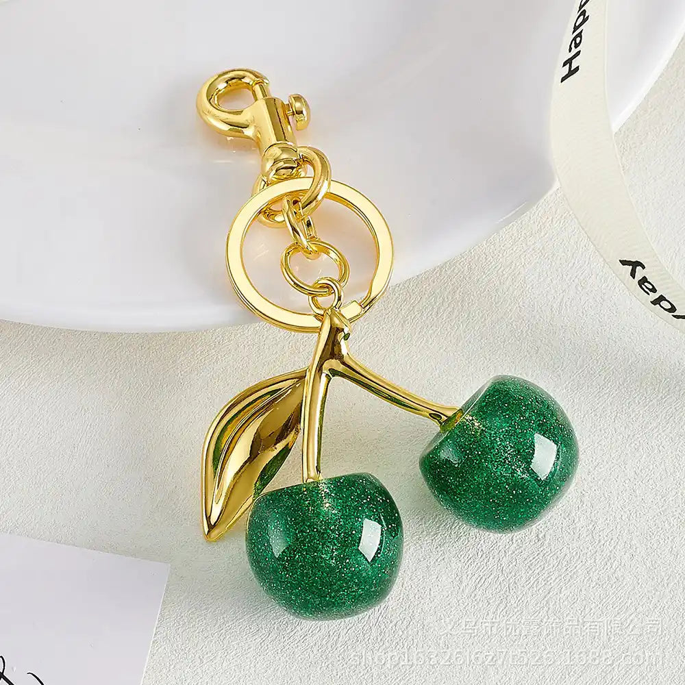 Mushroom and Cherry Bag Charm