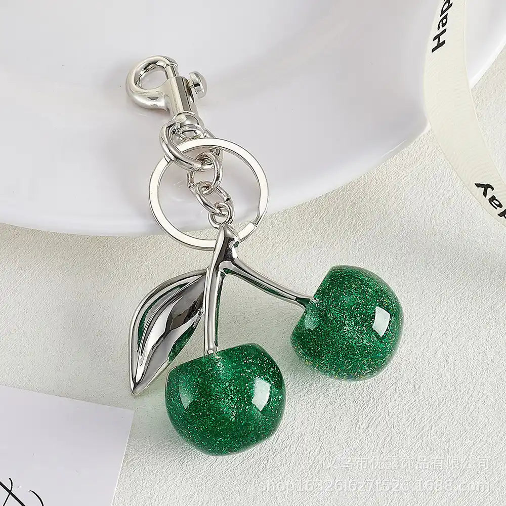 Mushroom and Cherry Bag Charm