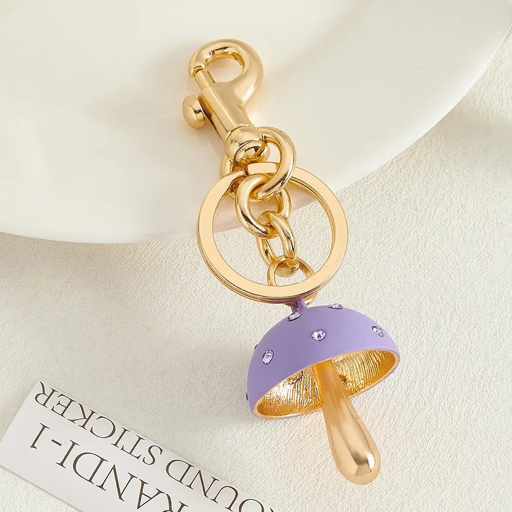 Mushroom and Cherry Bag Charm