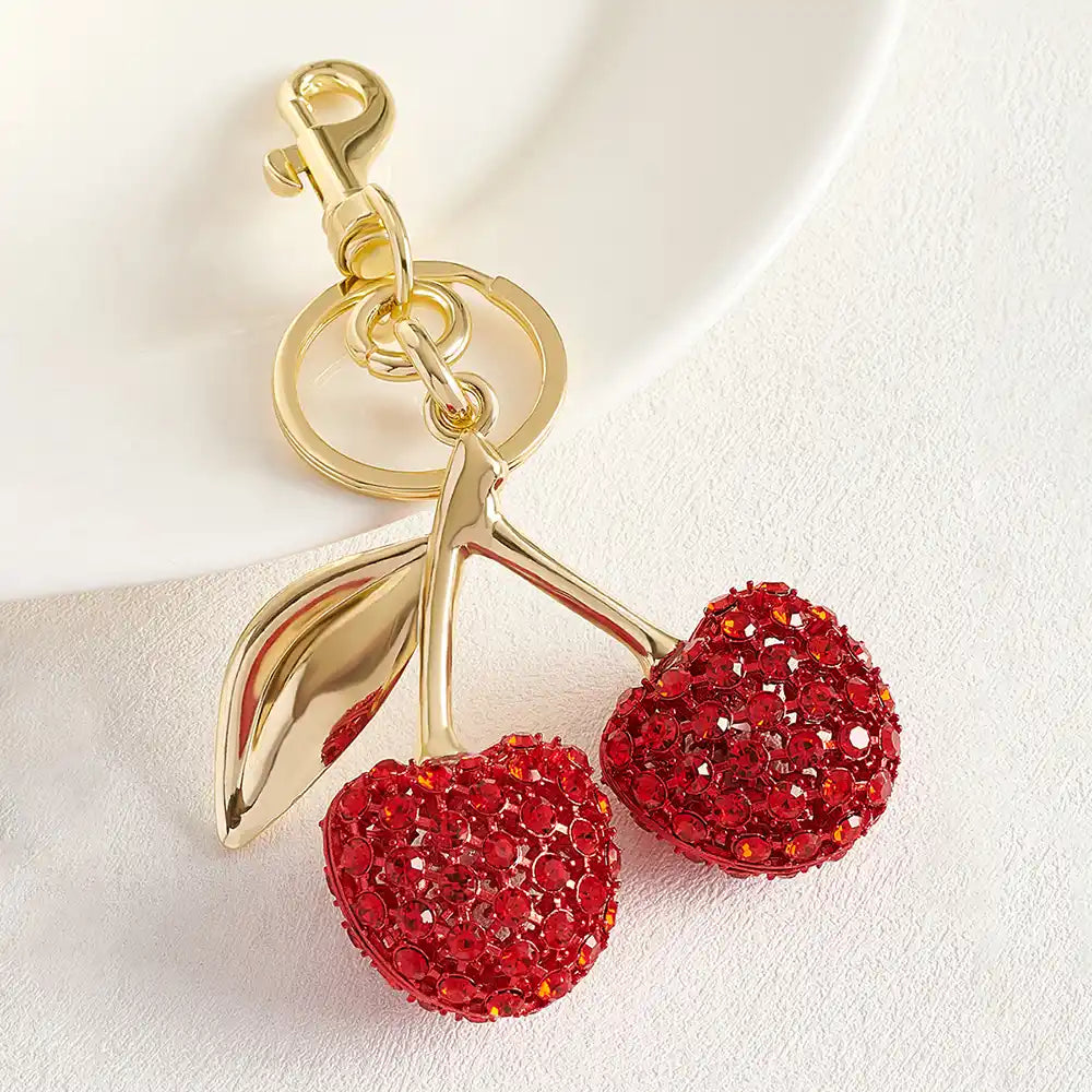 Mushroom and Cherry Bag Charm