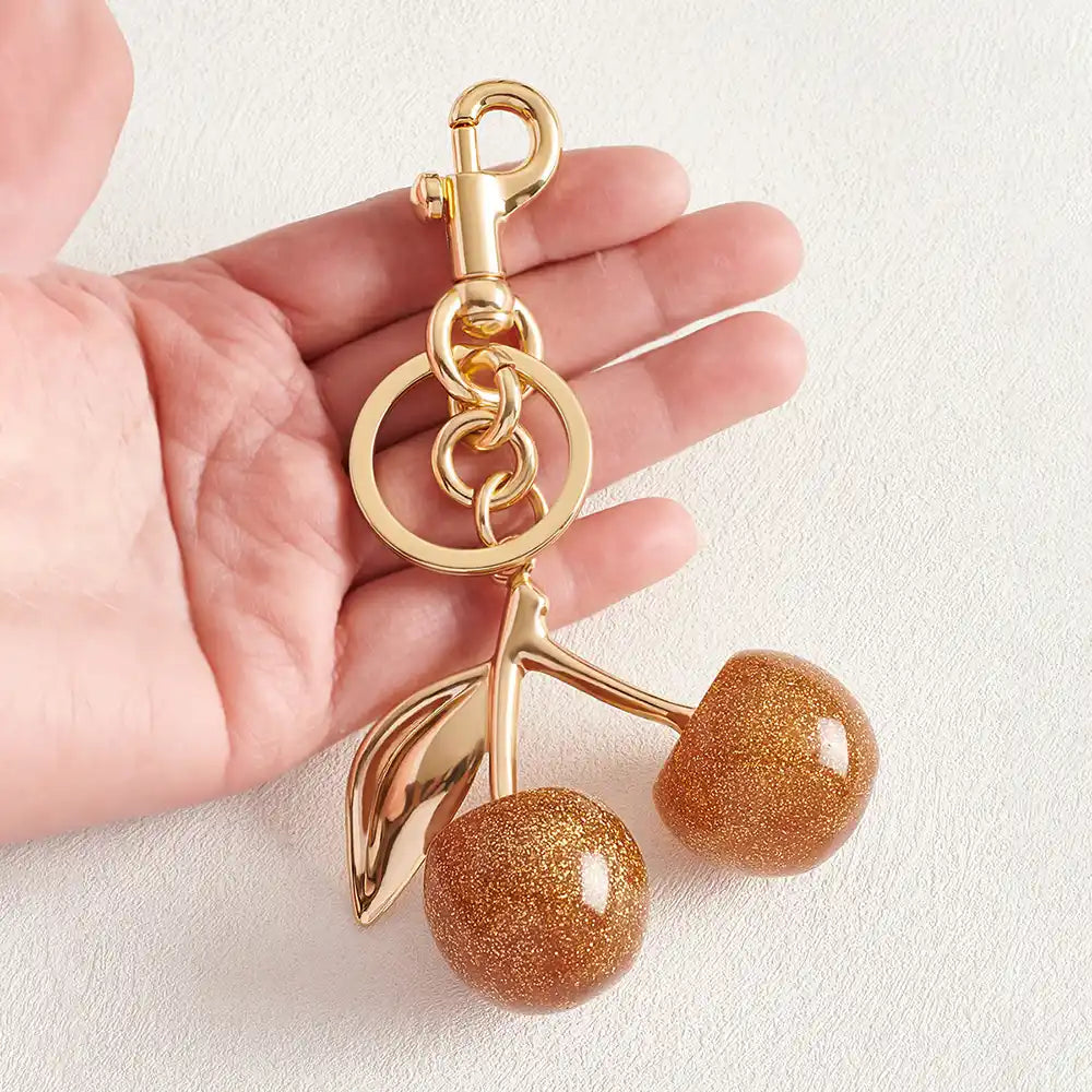 Mushroom and Cherry Bag Charm