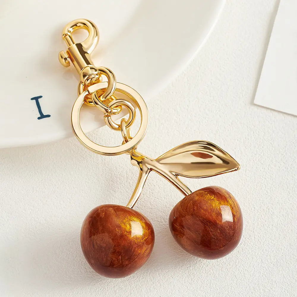 Mushroom and Cherry Bag Charm