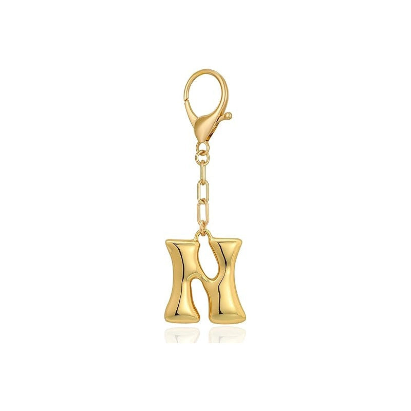 Gold Letter Bag Charm