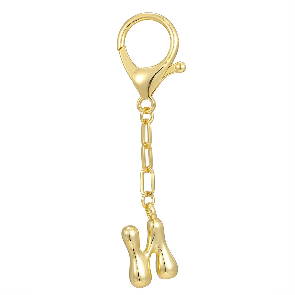 Gold Letter Bag Charm