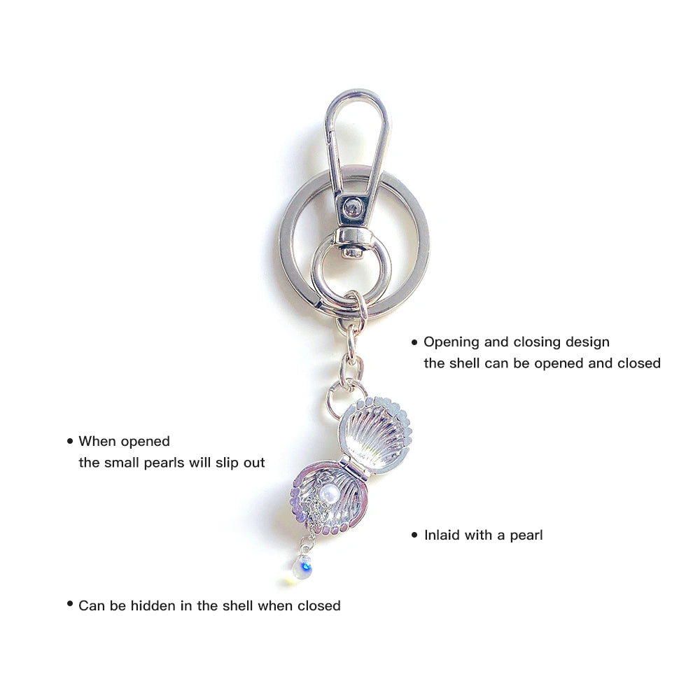 Openable Shell Pearl Bag Charm