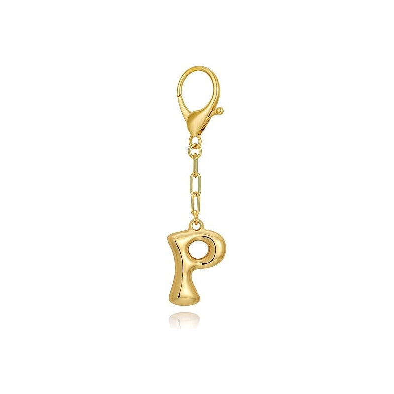 Gold Letter Bag Charm