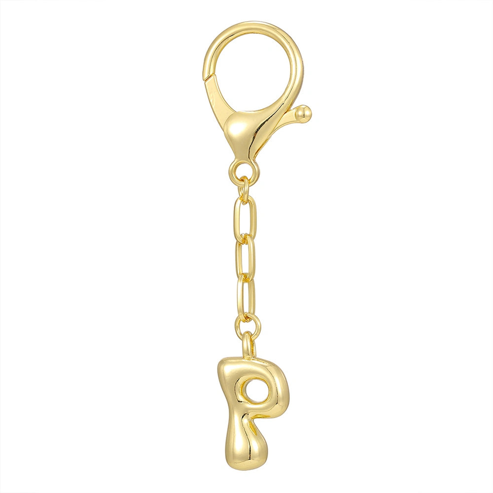 Gold Letter Bag Charm