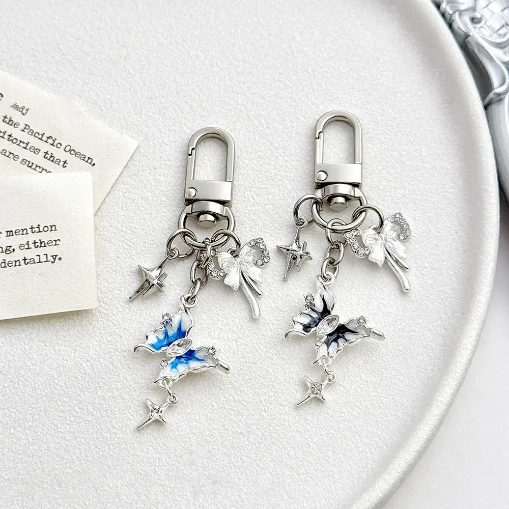 Painted Butterfly Bag Charm