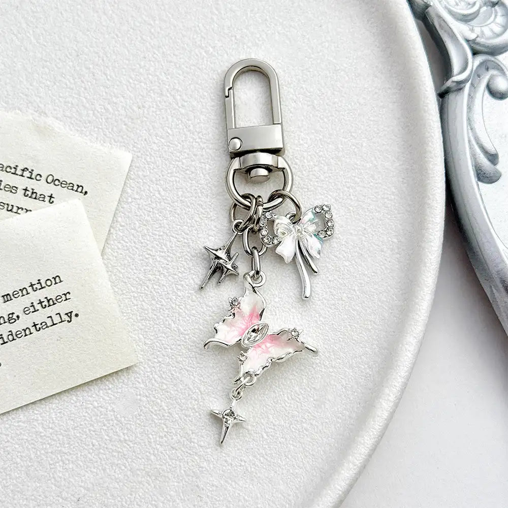 Painted Butterfly Bag Charm