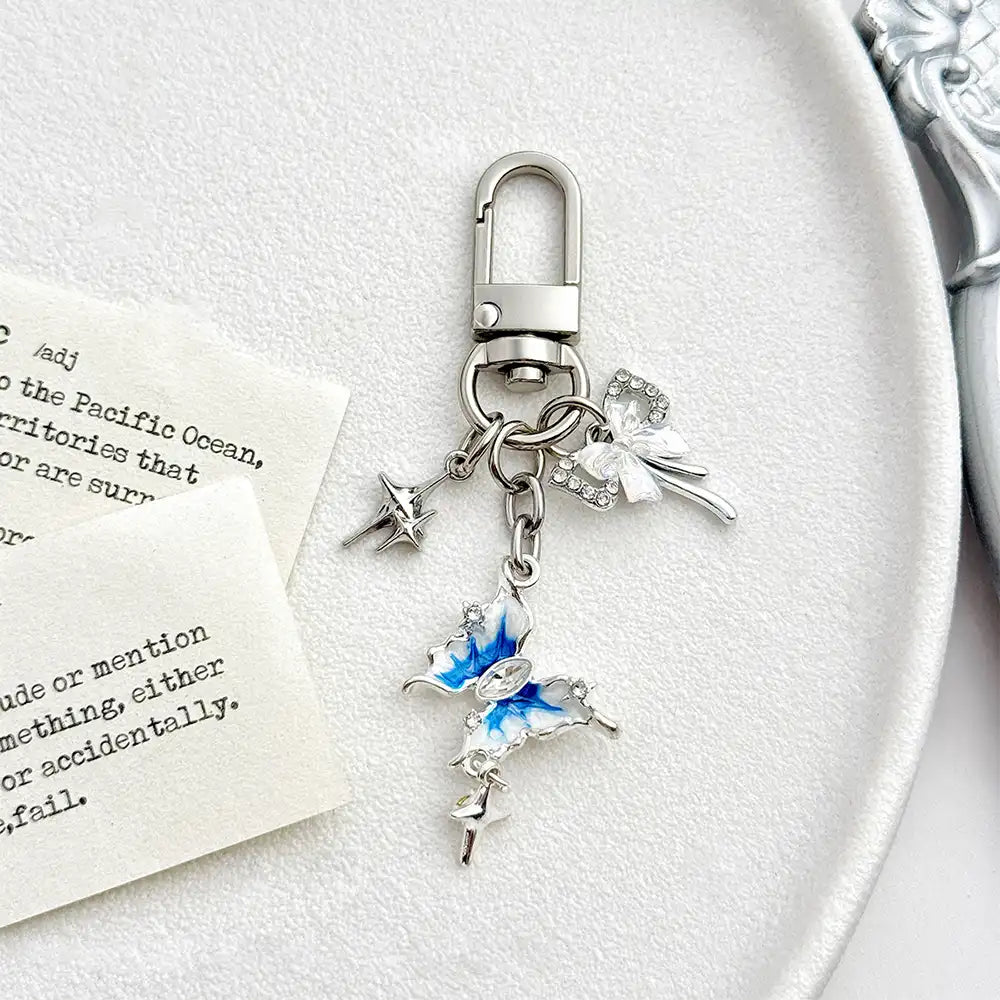 Painted Butterfly Bag Charm