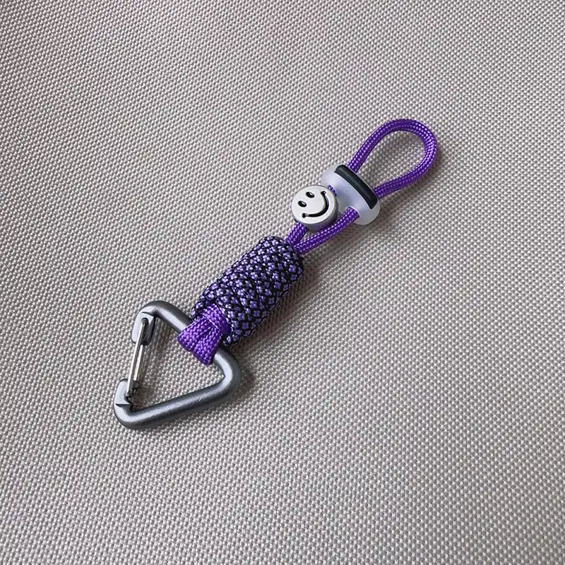 Paracord Woven Colorblock Bag Charm