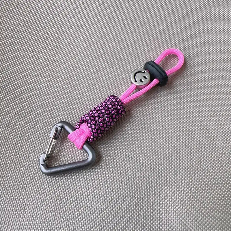 Paracord Woven Colorblock Bag Charm