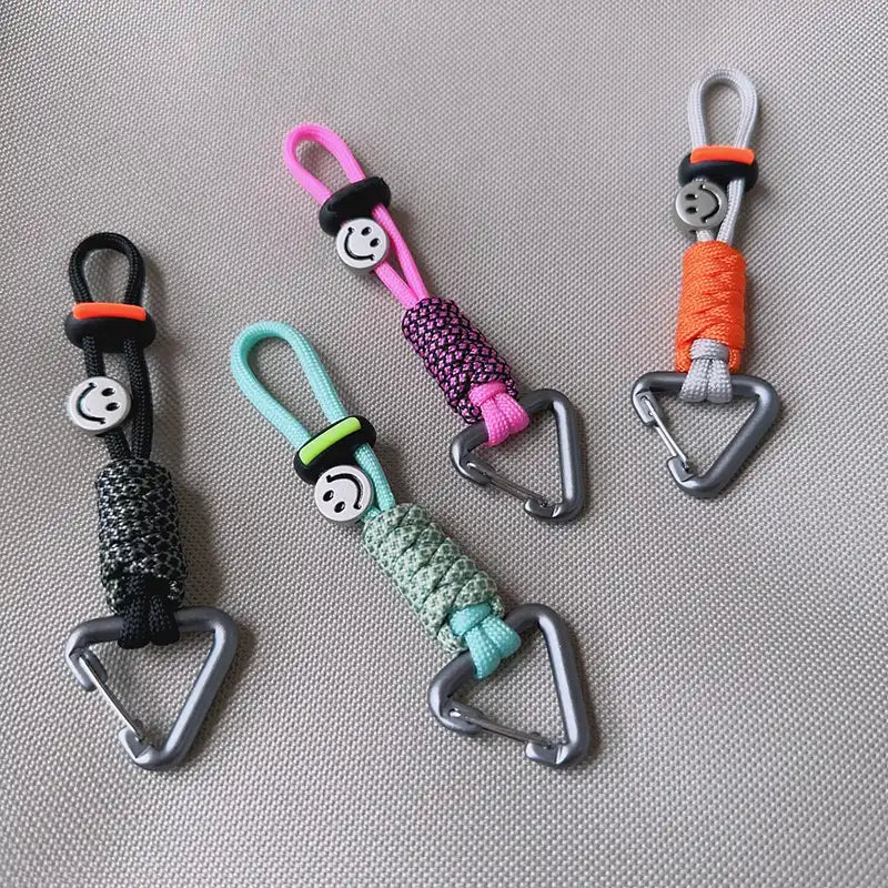 Paracord Woven Colorblock Bag Charm
