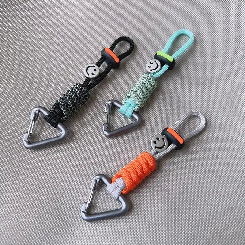 Paracord Woven Colorblock Bag Charm