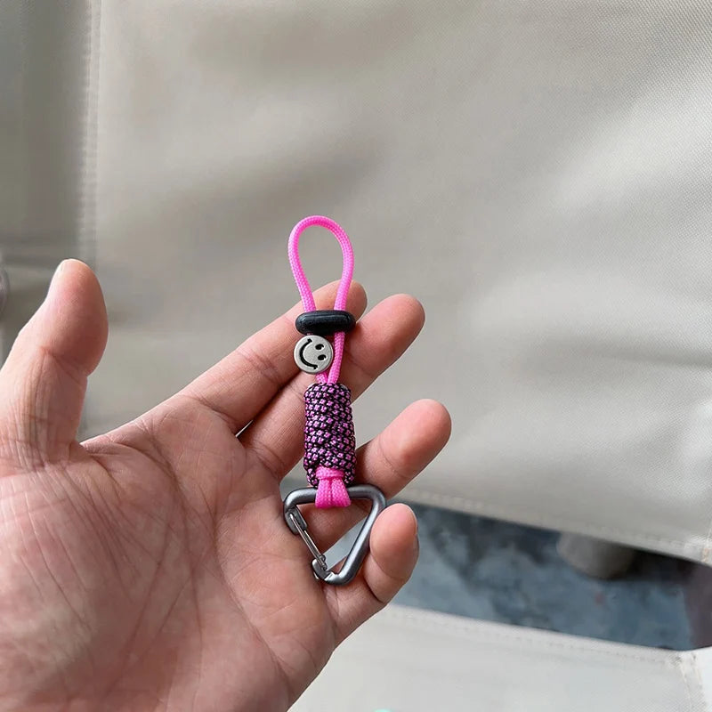 Paracord Woven Colorblock Bag Charm